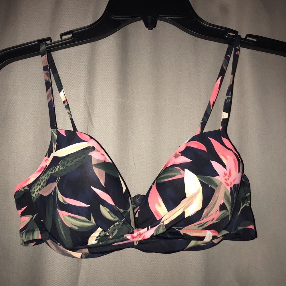 floral bathing suit top